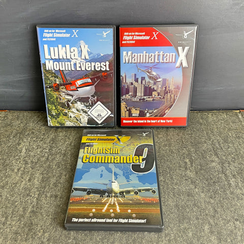 FlightSim Commander 9, Manhattan X and Lukla X for Flight Simulator X or FS 2004