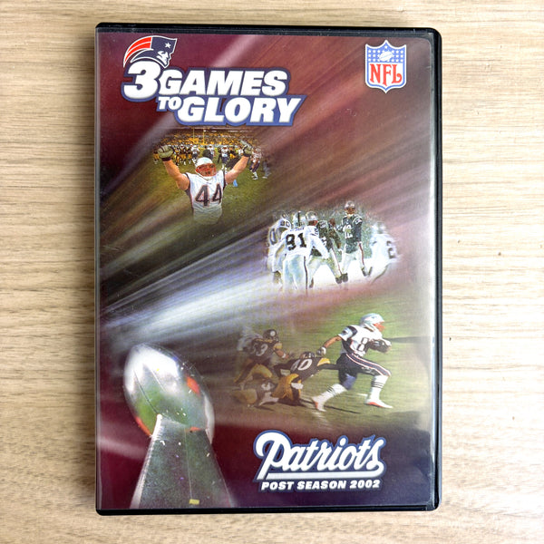 New England Patriots “3 Games to Glory I, II, III” DVDs – First 3 Championship Playoff Runs - NextStage Vintage