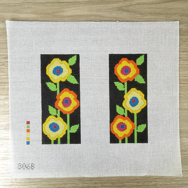 Needledeeva Floral Reader Case needlepoint canvas #306B - NextStage Vintage
