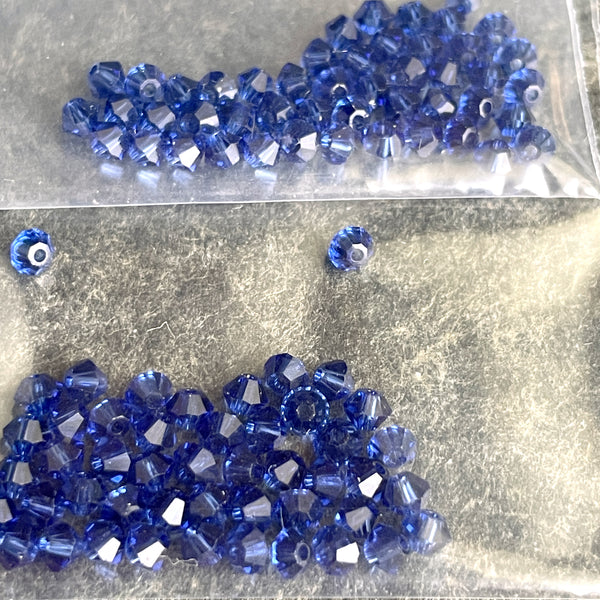 3mm bicone crystal beads Swarovski? - 720 pcs - earthly delights colors - estate destash