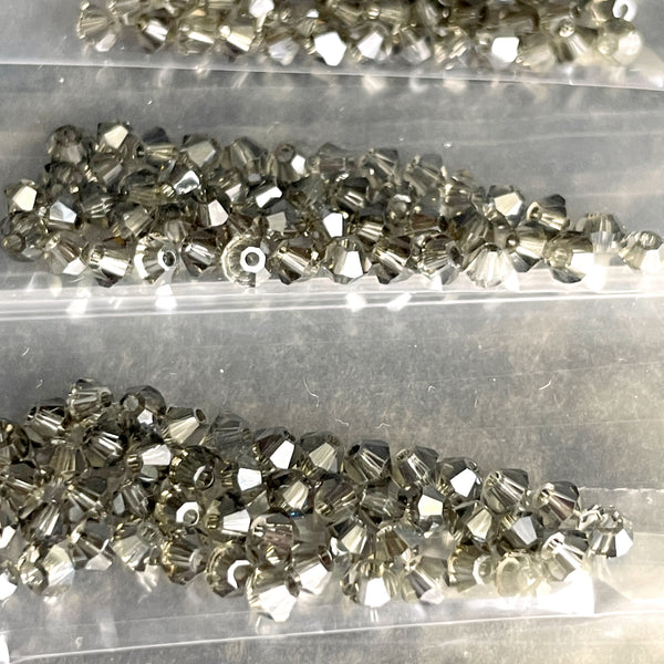 3mm bicone crystal beads Swarovski? - 720 pcs - earthly delights colors - estate destash