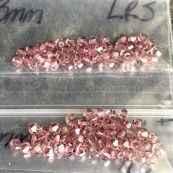 3mm bicone crystal beads Swarovski? - 720 pcs - autumn colors - estate destash