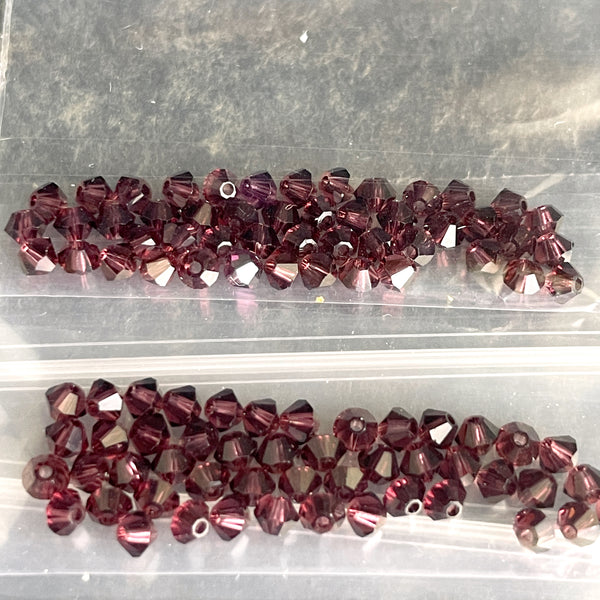 3mm bicone crystal beads Swarovski? - 720 pcs - autumn colors - estate destash