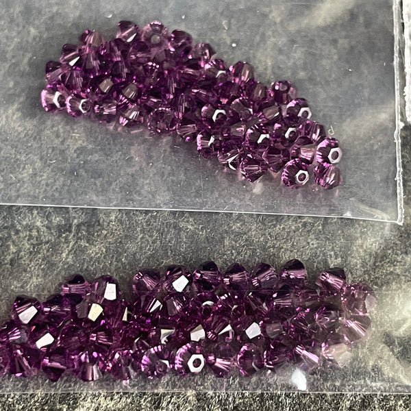 3mm bicone crystal beads Swarovski? - 720 pcs - autumn colors - estate destash