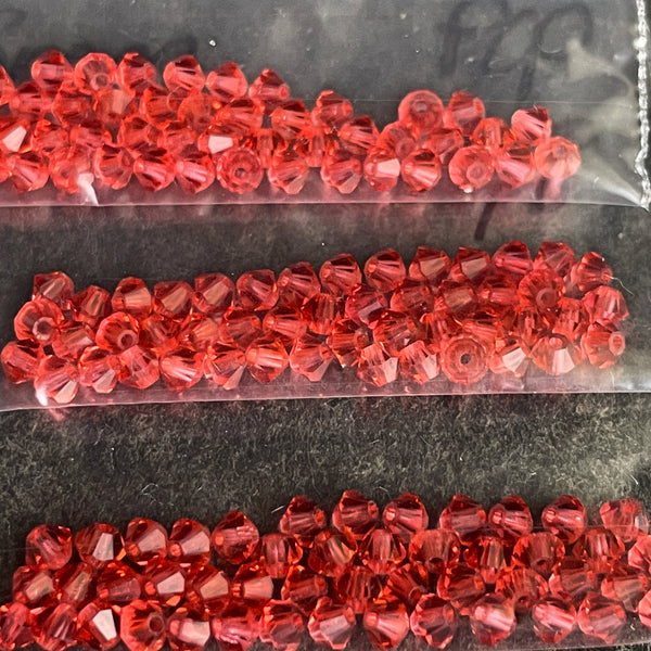 3mm bicone crystal beads Swarovski? - 720 pcs - autumn colors - estate destash