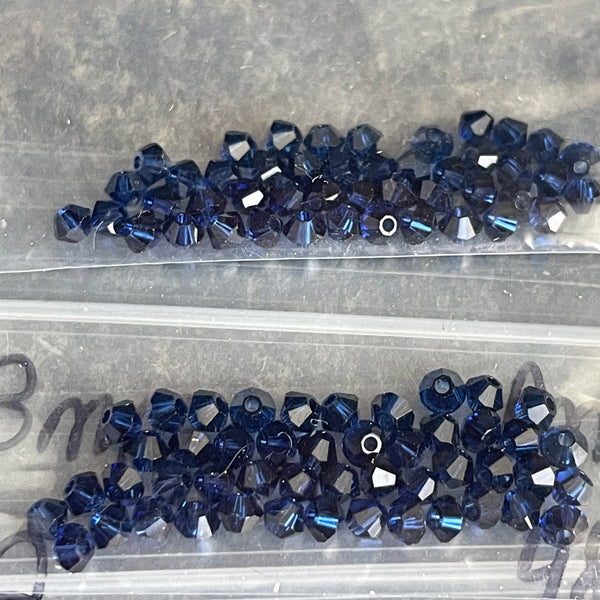 3mm bicone crystal beads Swarovski? - 720 pcs - autumn colors - estate destash