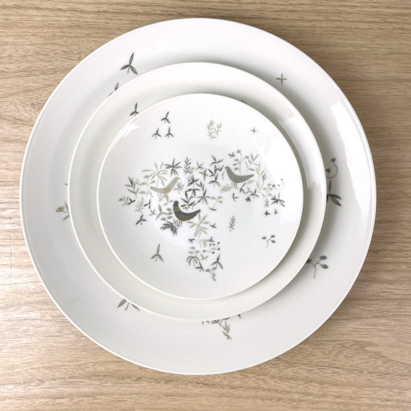 Rosenthal Raymond Loewy Birds in Trees 3 pc place setting - 1960s vintage - NextStage Vintage