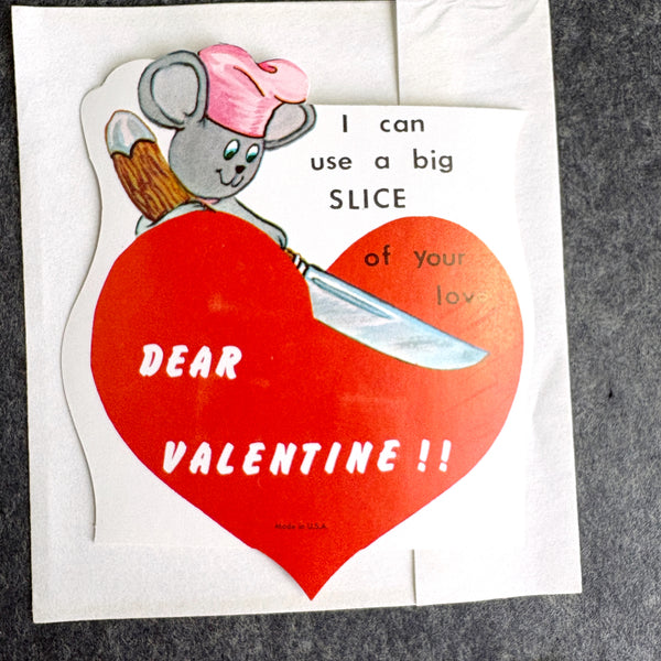 1960s swap valentines with envelopes - set of 4 - unused