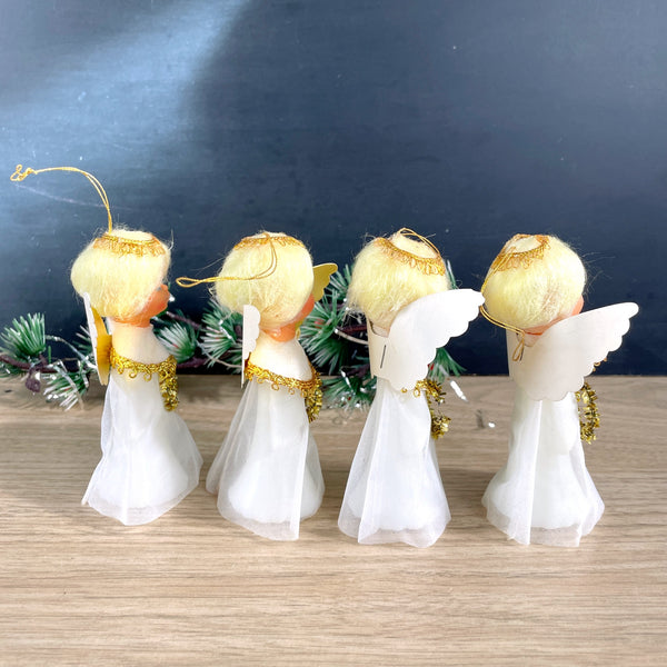 Plastic angel ornaments - set of 4 - 1960s vintage - NextStage Vintage
