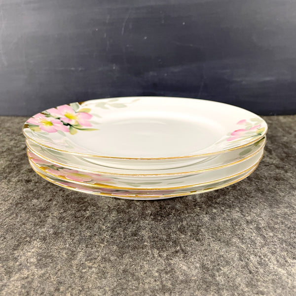 Noritake Azalea salad plates - 19322 - set of 4 -  vintage handpainted china