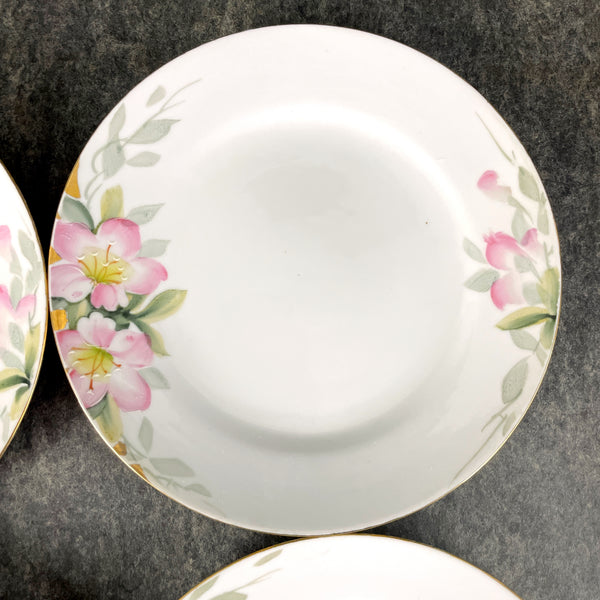 Noritake Azalea salad plates - 19322 - set of 4 -  vintage handpainted china