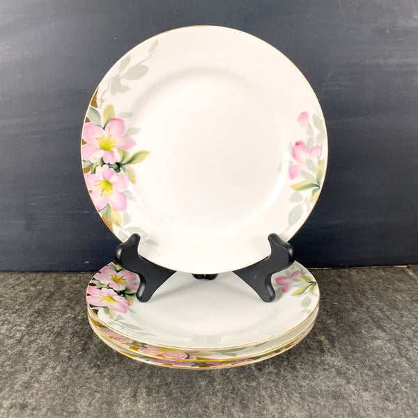 Noritake Azalea salad plates - 19322 - set of 4 -  vintage handpainted china