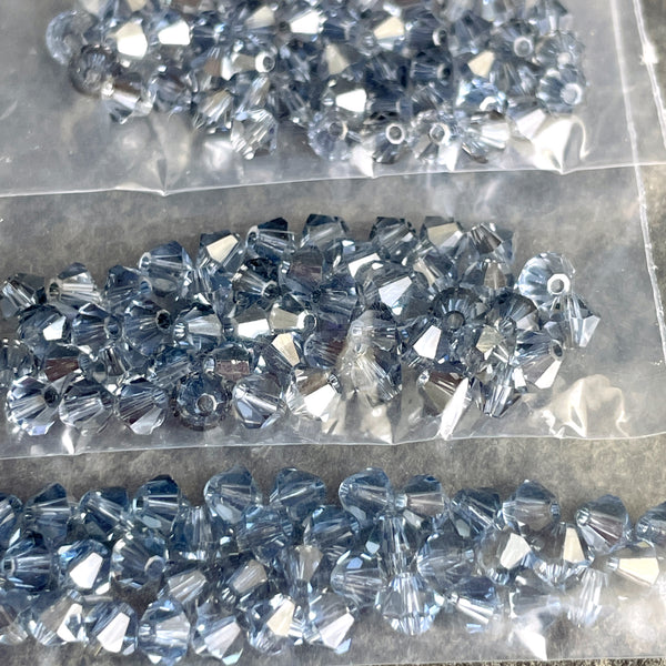 Swarovski 5301 4mm bicone crystal beads - 720 pcs - vintage hues