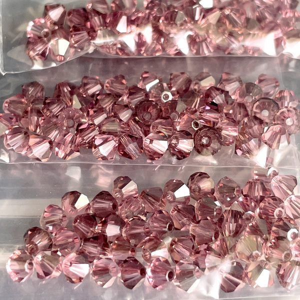 Swarovski 5301 4mm bicone crystal beads - 720 pcs - vintage hues