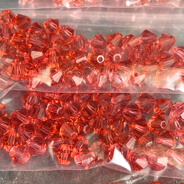 Swarovski 5301 4mm bicone crystal beads - 720 pcs - bright warm colors