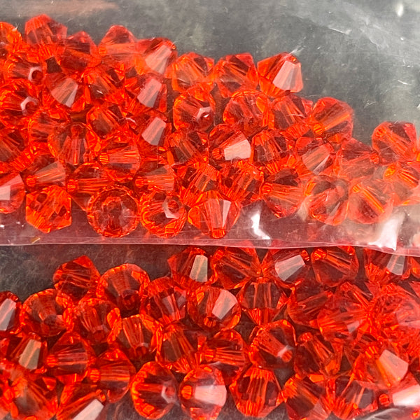 Swarovski 5301 4mm bicone crystal beads - 720 pcs - bright warm colors