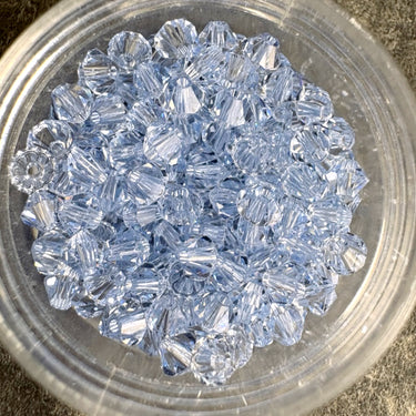 4mm lavender bicone crystal beads Swarovski? - approx 196 pieces - NextStage Vintage