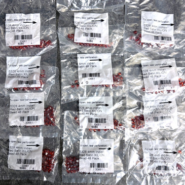4mm Swarovski Bicone XILION Beads – Indian Red Satin – 576 beads - NextStage Vintage