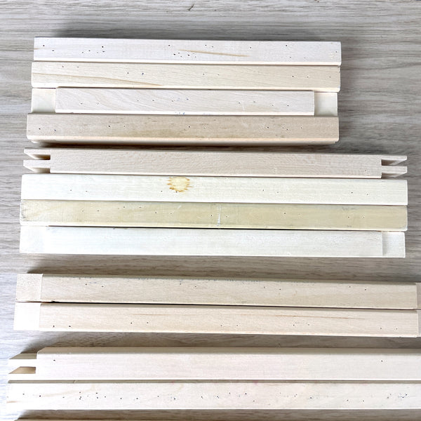 Wooden stretcher bars for canvases/needlework - 8 pairs - mixed lengths - NextStage Vintage