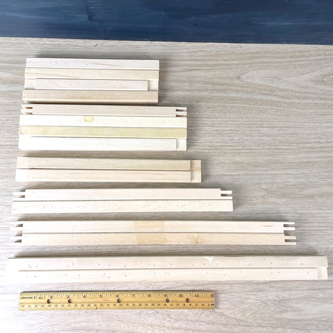 Wooden stretcher bars for canvases/needlework - 8 pairs - mixed lengths - NextStage Vintage