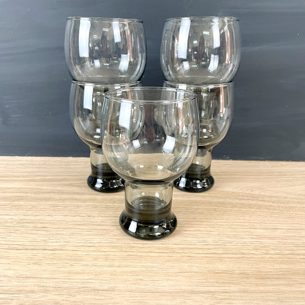 Federal Glass Sundown beer glassses - set of 5 - 1970s vintage