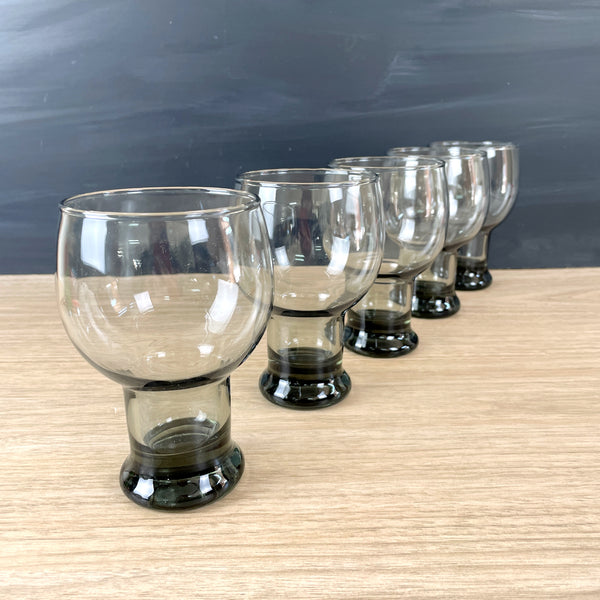 Federal Glass Sundown beer glassses - set of 5 - 1970s vintage