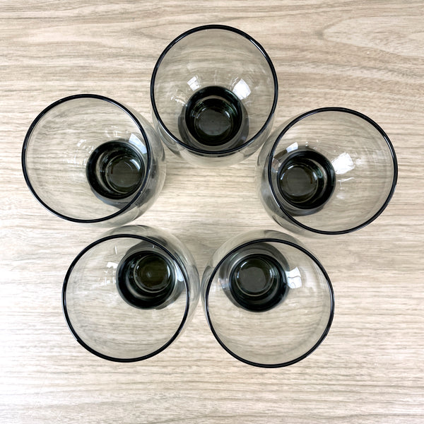 Federal Glass Sundown beer glassses - set of 5 - 1970s vintage