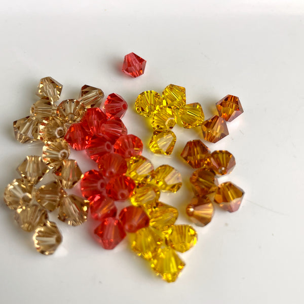 5mm bicone crystal beads - Swarovski? - 288 pcs - earth tones