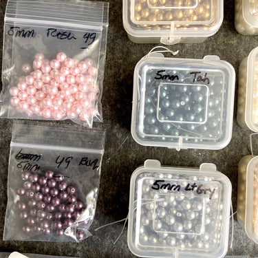 5mm round crystal pearls Swarovski - 12 colors - estate destash - NextStage Vintage