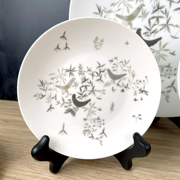 Rosenthal Raymond Loewy Birds in Trees 5 pc place setting - 1960s vintage - NextStage Vintage