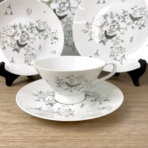 Rosenthal Raymond Loewy Birds in Trees 5 pc place setting - 1960s vintage - NextStage Vintage