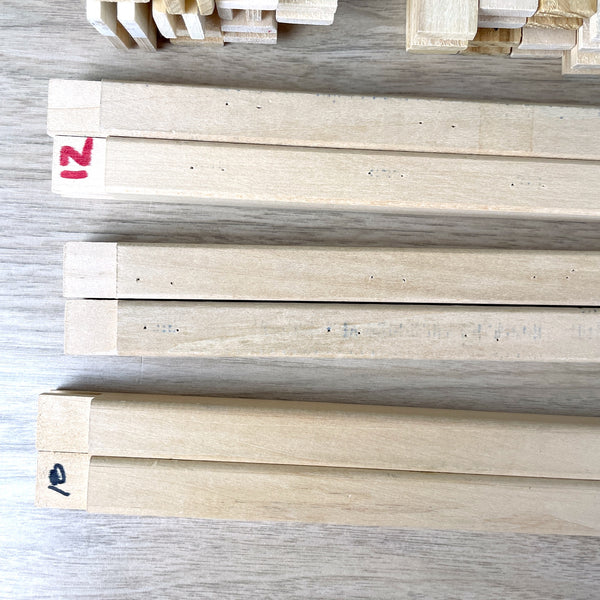 Wooden stretcher bars for canvases/needlework - 22 pairs - mixed lengths - NextStage Vintage