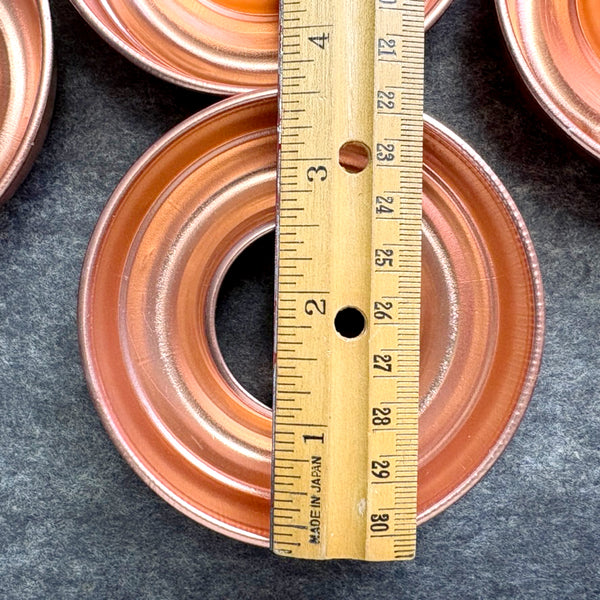 Mid century vintage copper anodized aluminum mini ring mold -  set of 6 - NextStage Vintage