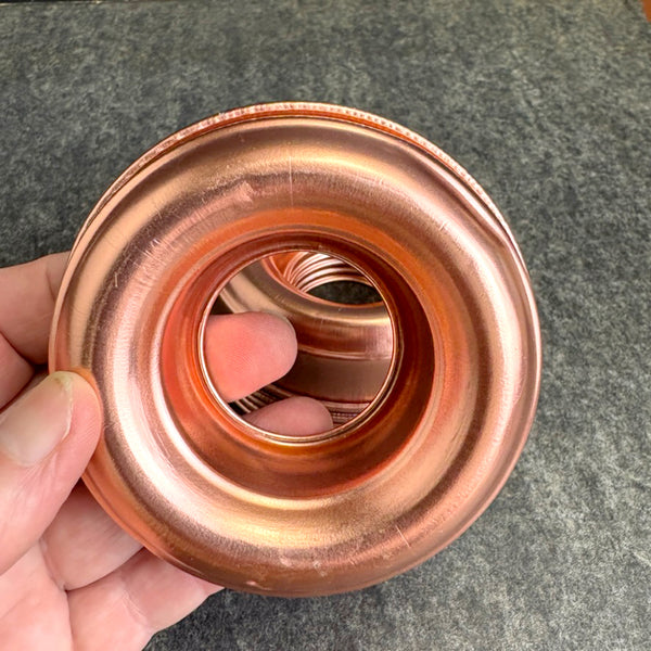 Mid century vintage copper anodized aluminum mini ring mold -  set of 6 - NextStage Vintage
