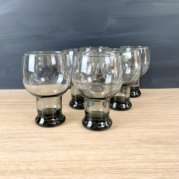 Federal Glass Sundown beer glassses - set of 6 - 1970s vintage