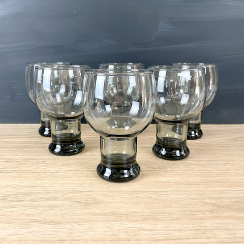 Federal Glass Sundown beer glassses - set of 6 - 1970s vintage - NextStage Vintage