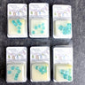 6mm & 8mm Swarovski Elements cube crystal beads – light turquoise - factory packages - NextStage Vintage