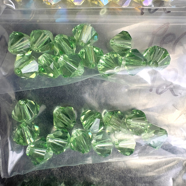 156 6mm crystal bicone beads - sweet pastels - Swarovski? estate destash - NextStage Vintage