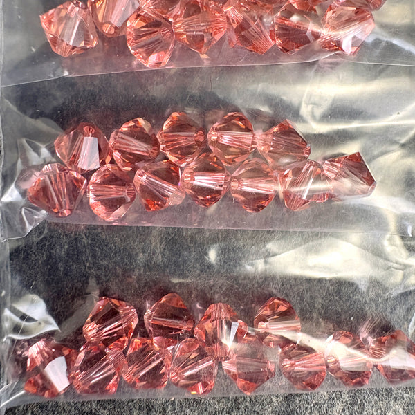 156 6mm crystal bicone beads - sweet pastels - Swarovski? estate destash - NextStage Vintage