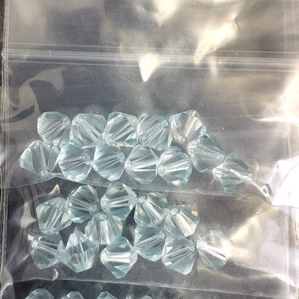 156 6mm crystal bicone beads - sweet pastels - Swarovski? estate destash - NextStage Vintage