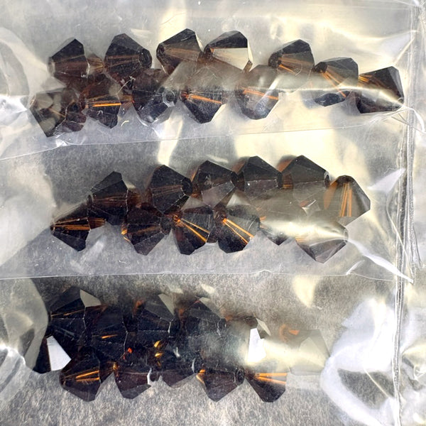 156 bicone crystal beads 6mm - autumn colors - Swarovski? - destash - NextStage Vintage