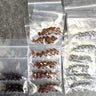 168 pcs 6mm crystal bicone beads - gray, browns - Swarovski? destash - NextStage Vintage