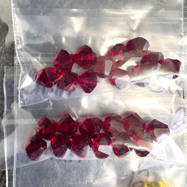 144 pcs - 6mm crystal bicone beads - rainbow colors - Swarovski? destash - NextStage Vintage