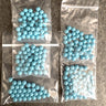 6mm round crystal pearls Swarovski? - 233 pc - turquoise - estate destash - NextStage Vintage