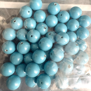 6mm round crystal pearls Swarovski? - 233 pc - turquoise - estate destash - NextStage Vintage