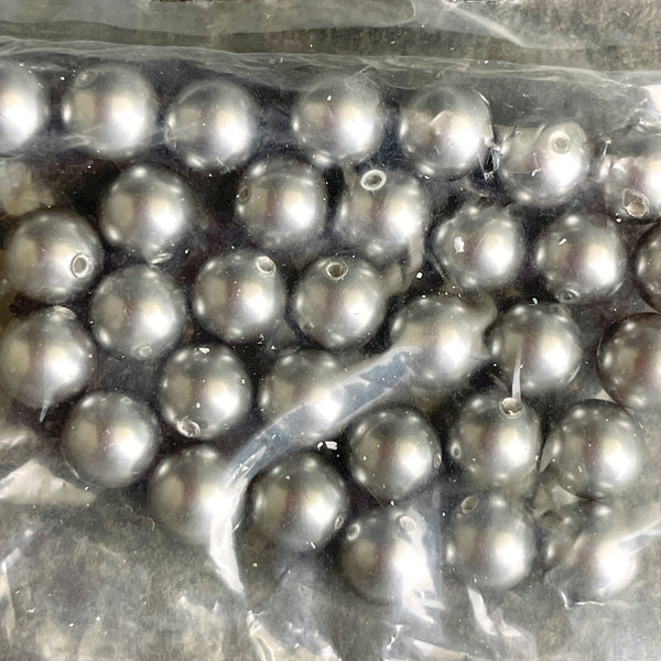 Swarovski 6mm round crystal pearls gray - lot of 100