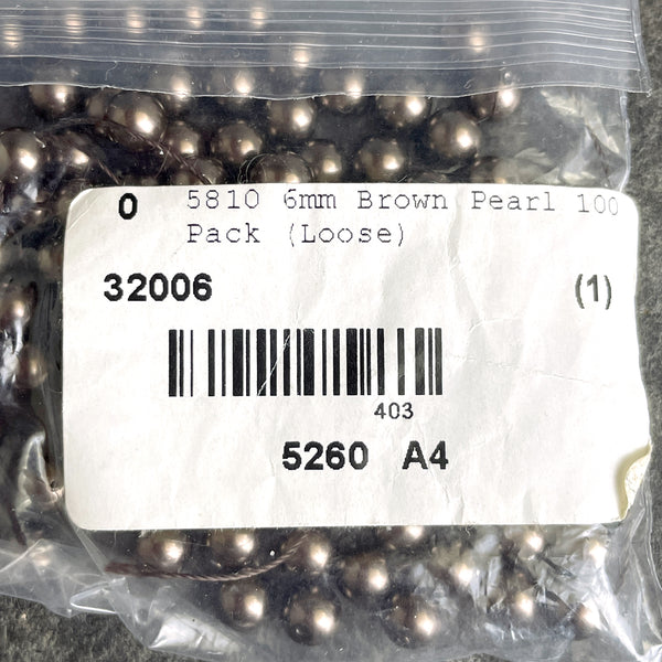 6mm round crystal pearls Swarovski? - 300 pc - color mix - estate destash