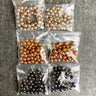 6mm round crystal pearls Swarovski? - 300 pc - bronze, copper, brown - estate destash - NextStage Vintage
