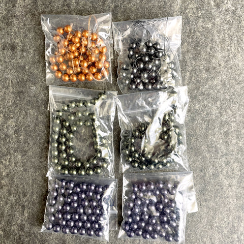 6mm round crystal pearls Swarovski? - 300 pc - color mix - estate destash