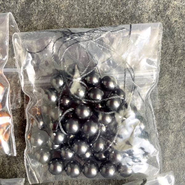 6mm round crystal pearls Swarovski? - 300 pc - color mix - estate destash